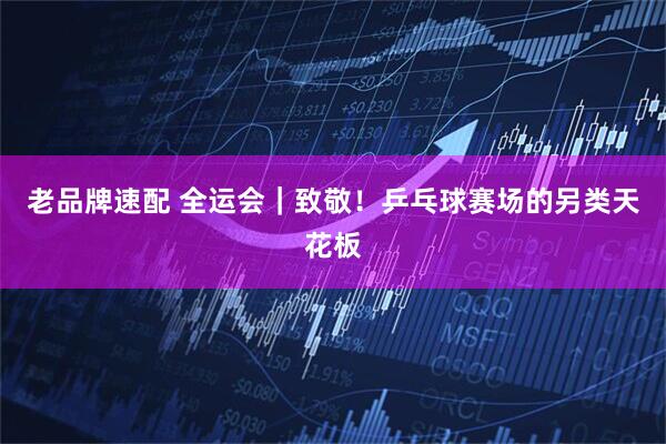 老品牌速配 全运会|致敬!乒乓球赛场的另类天花板