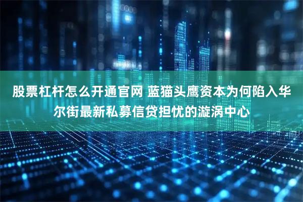 股票杠杆怎么开通官网 蓝猫头鹰资本为何陷入华尔街最新私募信贷担忧的漩涡中心