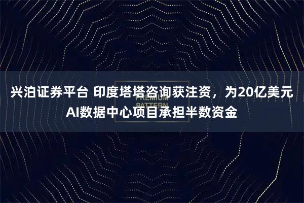 兴泊证券平台 印度塔塔咨询获注资,为20亿美元AI数据中心项目承担半数资金