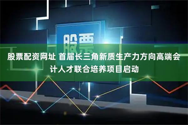 股票配资网址 首届长三角新质生产力方向高端会计人才联合培养项目启动